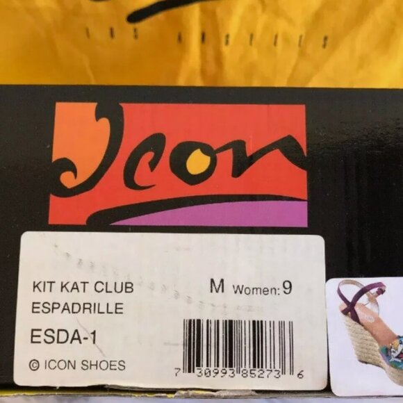 Espadrille Shoes 9 Kit Kat Club Bar Pvssy Lounge Platforms Cat ICON Los Angeles - Picture 8 of 10